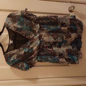 Studio 1940 Blue Paisley Top Size 14/16w